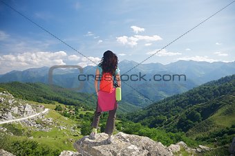 trekking woman in Picos de Europa