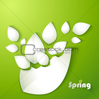 Abstract paper leaves