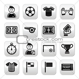Soccer / football vector buttons set