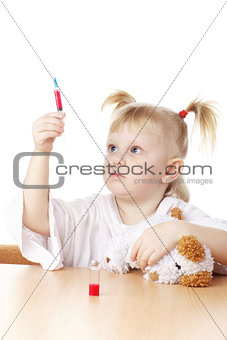 child playing as a doctor