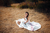 bride on the grass