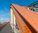 steel structure of a bridge