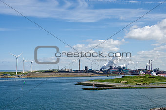 A Beautiful Day In The Industrial Port Of Ijmuiden ,The Netherlands