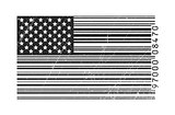 American flag in barcode