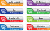 Online store/shop web interface elements
