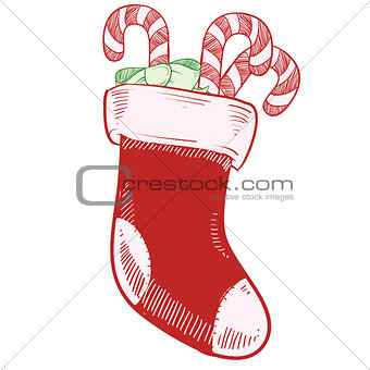 Christmas stocking sketch
