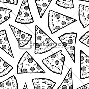 Seamless pizza slice background
