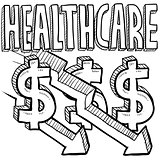 Health care costs decreasing sketch