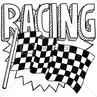 Racing sports sketch