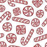 Seamless christmas candy background