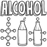 Alcohol molecule sketch