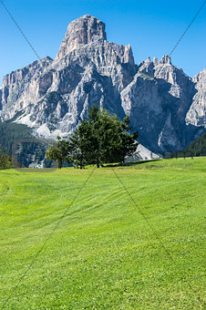 view of Sassongher, Alta Badia - Dolomites
