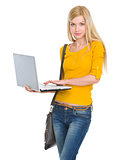 Student girl with laptop