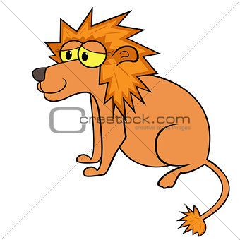 Lion Cartoon Vector Illustration