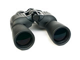 Binoculars white isolated