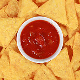 Tortilla chips with salsa
