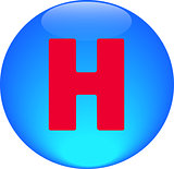  Alphabet icon symbol letter H