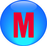  Alphabet icon symbol letter M