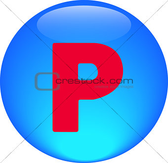  Alphabet icon symbol letter P