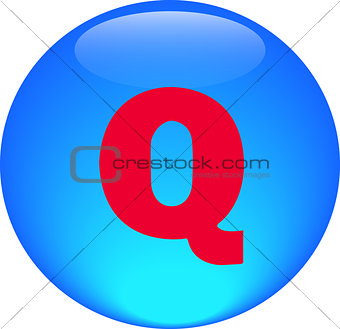  Alphabet icon symbol letter Q