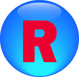  Alphabet icon symbol letter R