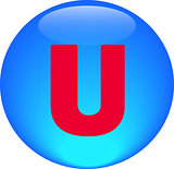  Alphabet icon symbol letter U