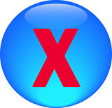  Alphabet icon symbol letter X