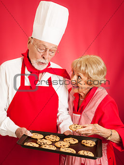 Baker Shares Cookies with Housewife