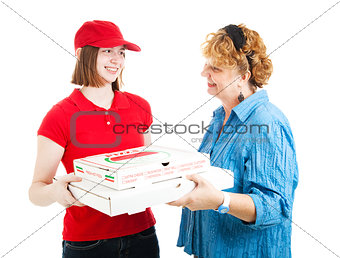 Pizza Home Delivery on White