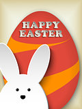 Happy Easter Rabbit Bunny Easter Egg Retro