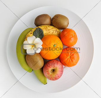 Healthy fruits on plate