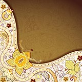 Abstract Floral Curve Background