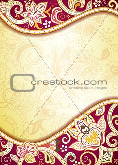 Abstract Floral Curve Background