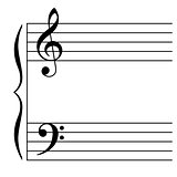 Vector Illustration of a musical stave