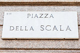 La Scala street sign