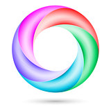 Colorful spiral ring