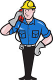 Telephone Repairman Lineman Worker Phone