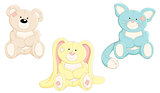 Vector set of cute toys