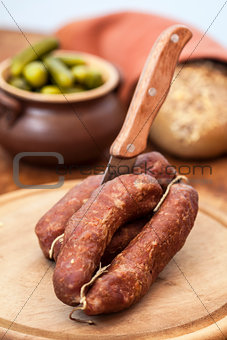 Homemade sausages