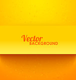 Paper orange rectangle banner with drop shadows