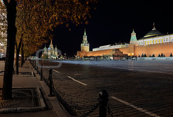 Night view of red Square, Moscow, Russia