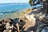 Summer stony beach (Croatia)