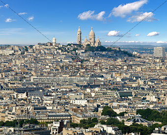 Montmartre from Eiffel Tower