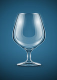 glass goblet for brandy drinks