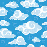 abstract seamless pattern with clouds