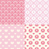 set of cute seamless patterns