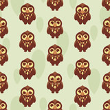 cute seamless pattern with owl