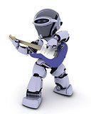 Robot playing the guitar