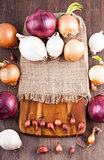 Different varieties of onions