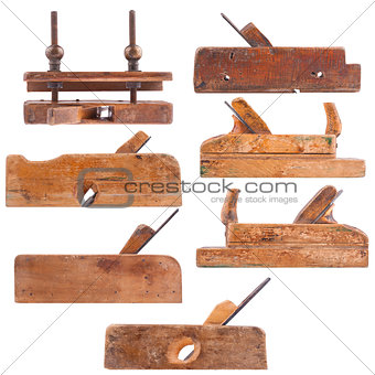 Collection of antique woodworking tools